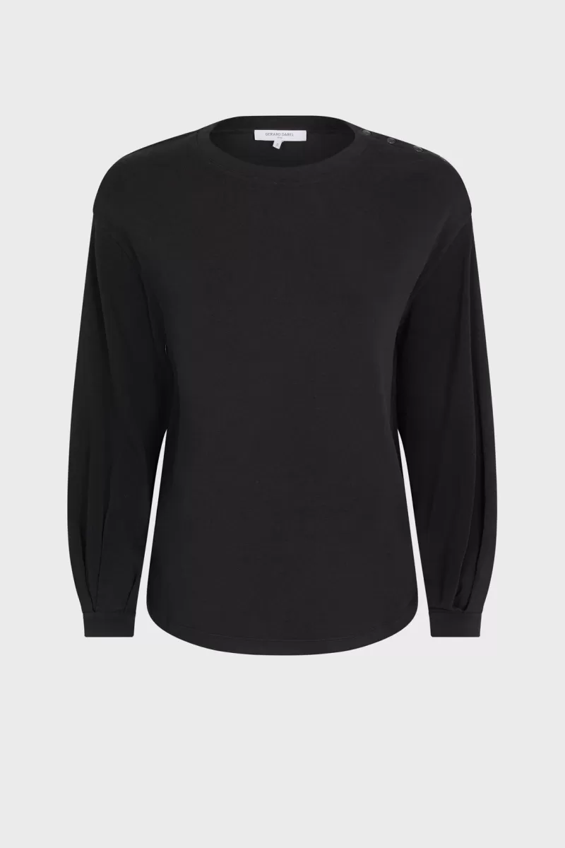 Round neck long sleeve T-shirt in cotton and modal - ADELYS | Gerard Darel Cheap
