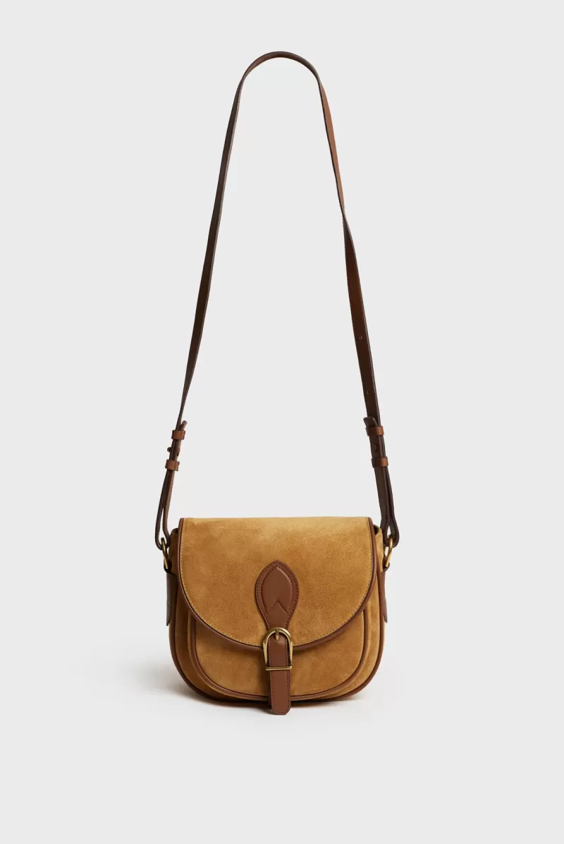 Saddle bag in suede leather - GYPSY | Gerard Darel New