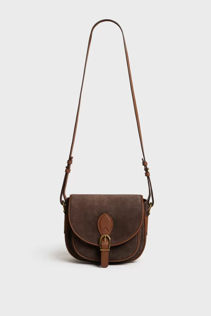 Saddle bag in suede leather - GYPSY | Gerard Darel Sale