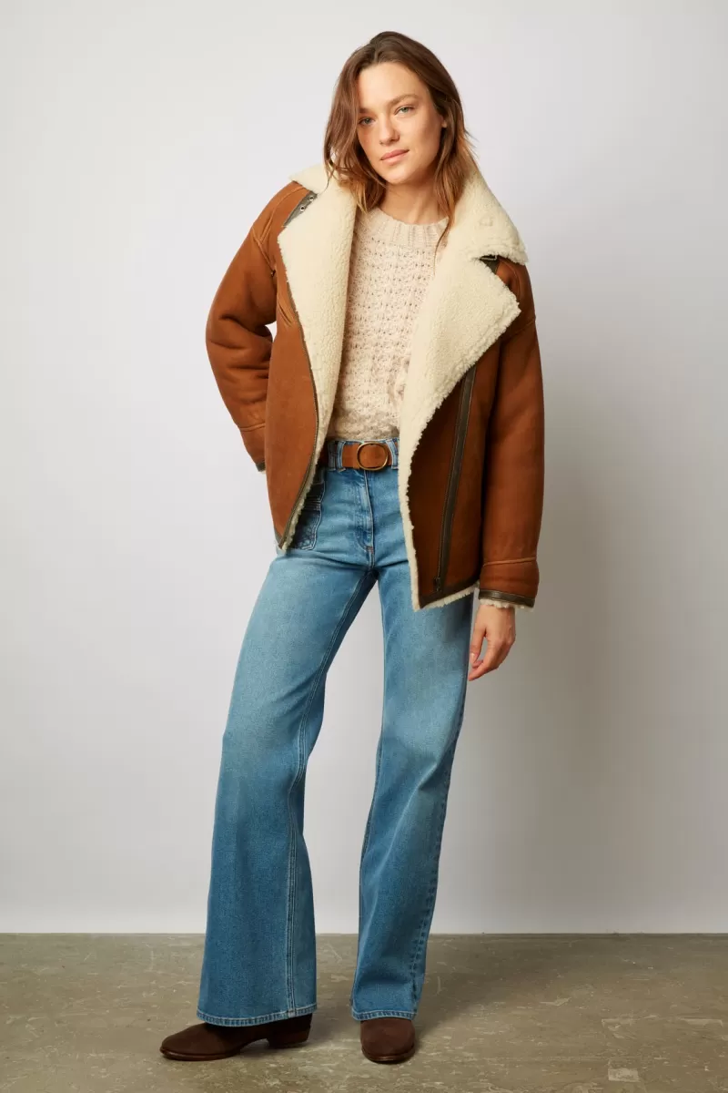 Shearling bomber jacket - MANUELA | Gerard Darel Online