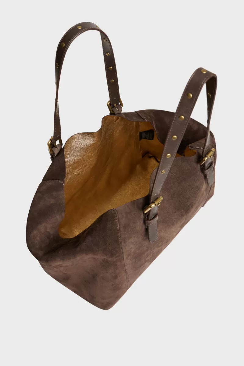 Shopping bag in suede leather metallic inside- SIMPLE BAG | Gerard Darel New