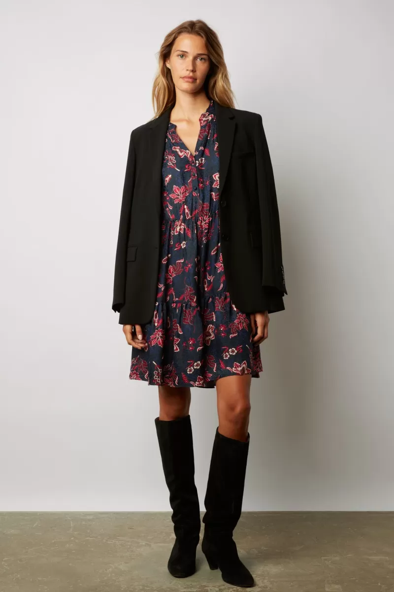 Silk blend floral print mini dress - JOSEFINA | Gerard Darel Discount