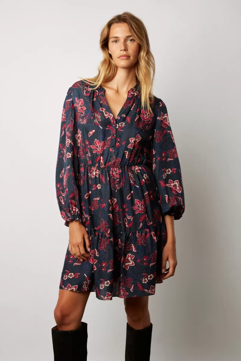 Silk blend floral print mini dress - JOSEFINA | Gerard Darel Discount