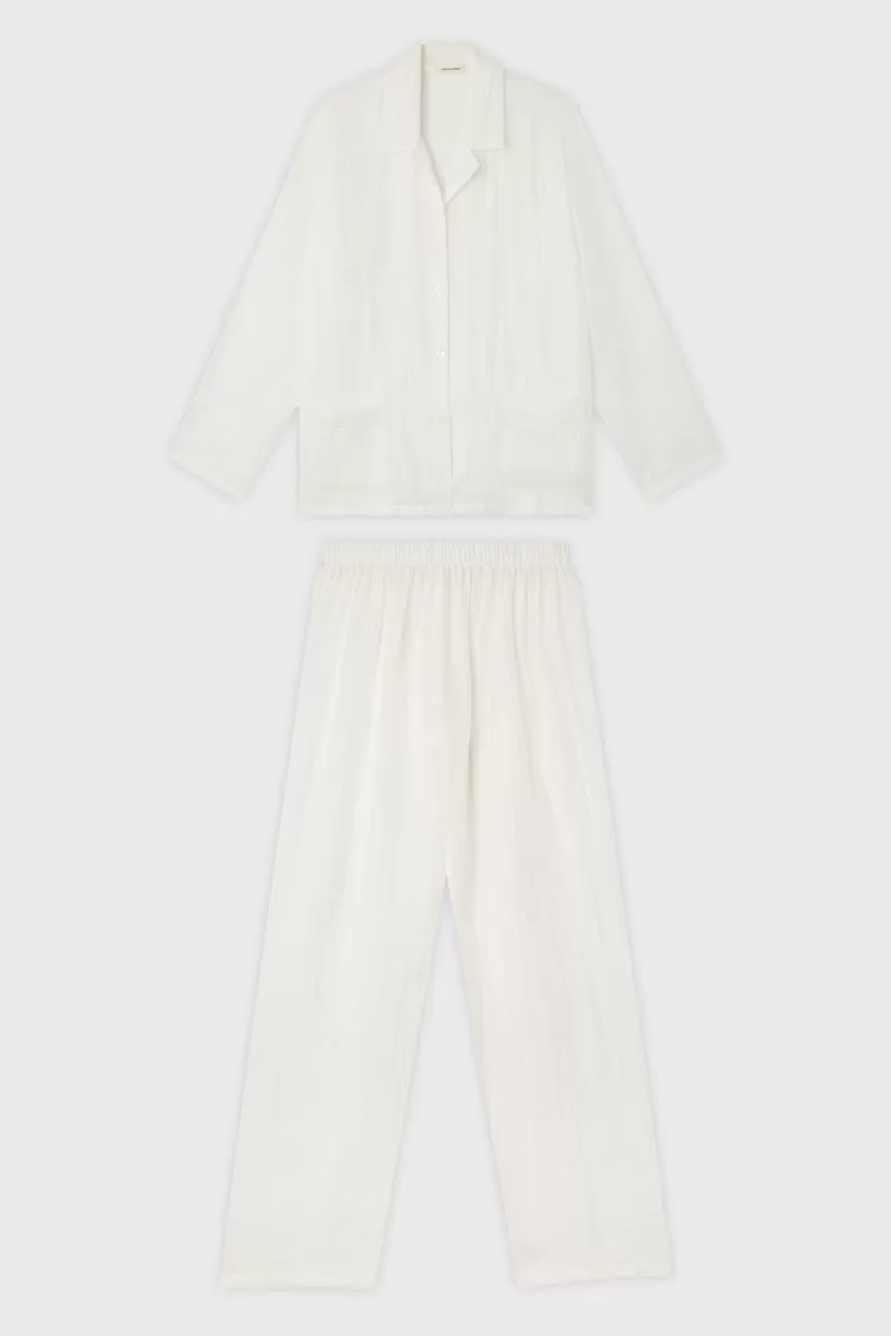 Silk pyjamas - ivory | Gerard Darel Shop