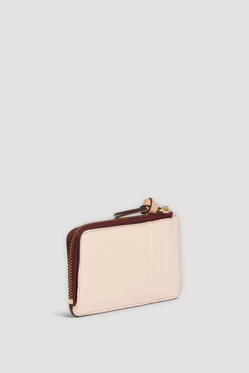 Smooth burgundy leather card holder - CARDHOLDER | | Gerard Darel Discount