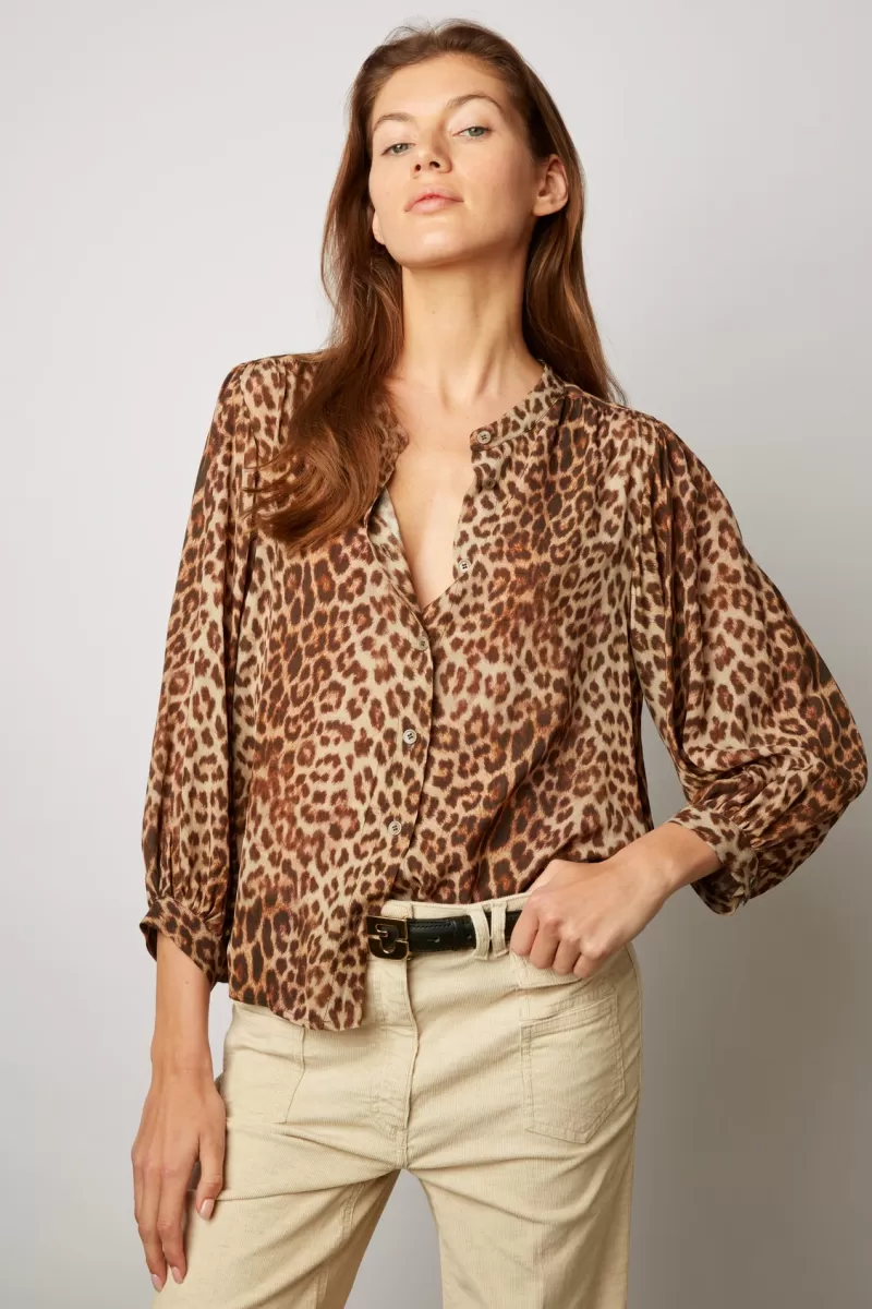 Soft leopard print shirt - NARIN | Gerard Darel Store