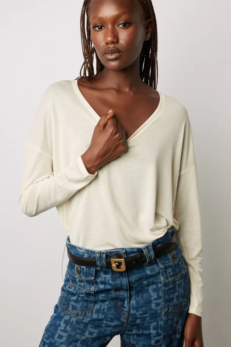 Soft V-neck T-shirt - ADRYANNA | Gerard Darel Store