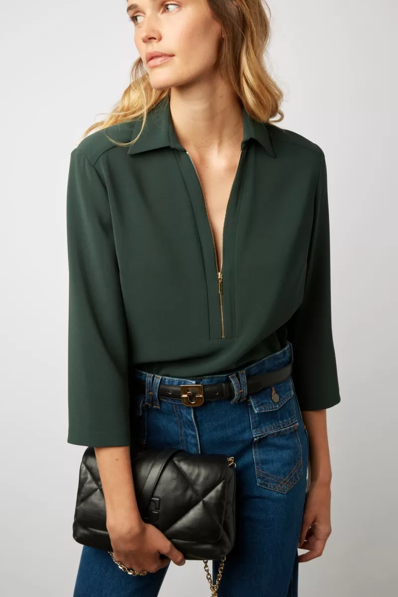 Soft zipped blouse - CATHERINE | Gerard Darel Sale