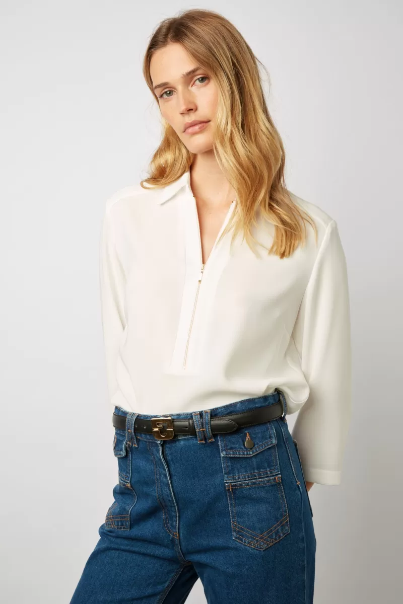 Soft zipped blouse - CATHERINE | Gerard Darel Fashion