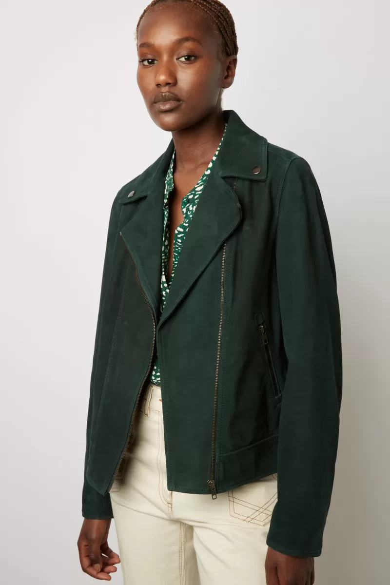 Suede leather biker jacket - NATSUNI | Gerard Darel New