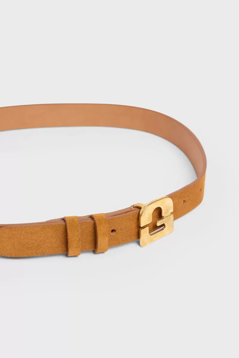 Suede leather signature belt - LE LAUREN | Gerard Darel Online