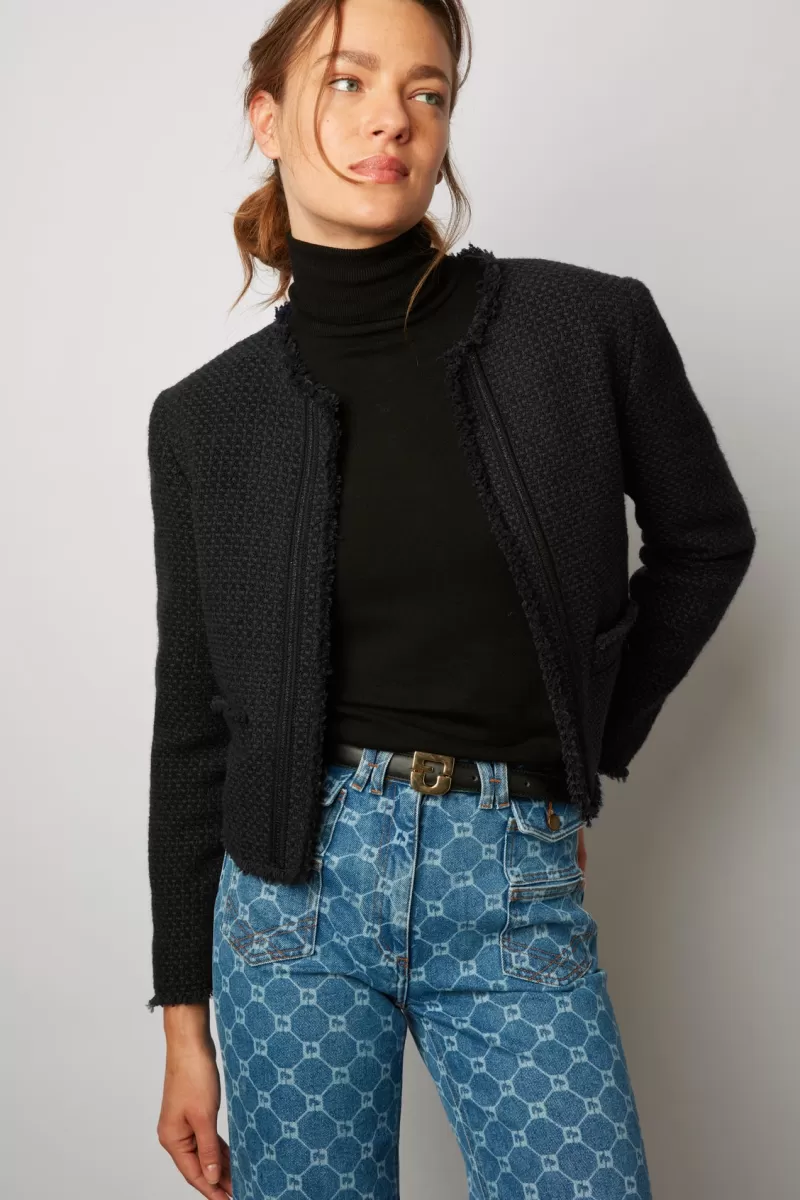Tweed jacket with thread - NANCY | Gerard Darel Store