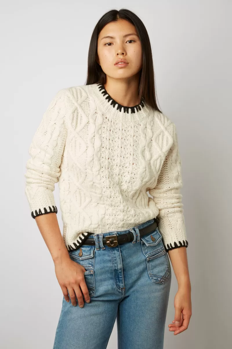 Twisted sweater with black piping - BILLIE | Gerard Darel Cheap