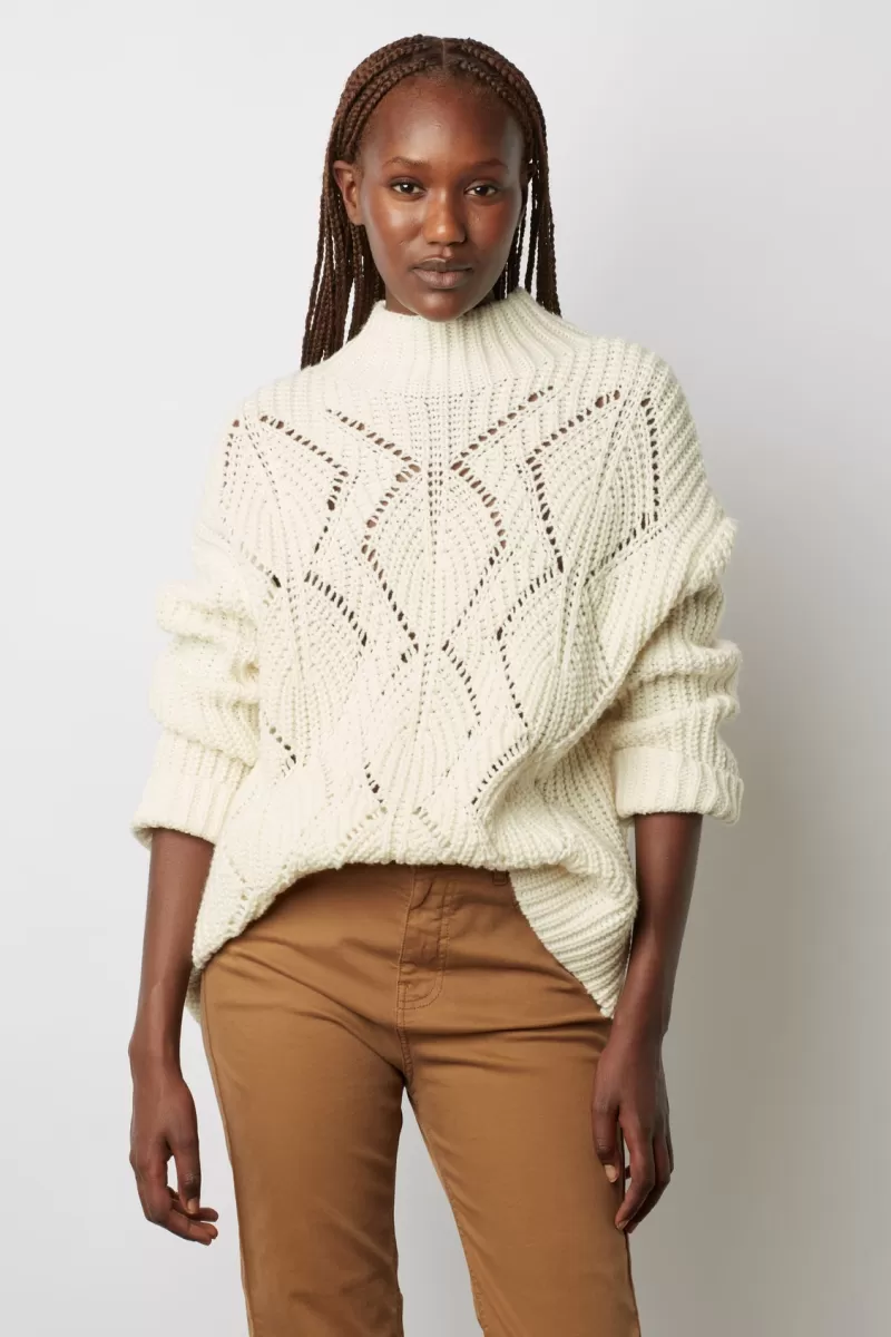 Twisted sweater with stand up collar - LAURELIA | Gerard Darel New