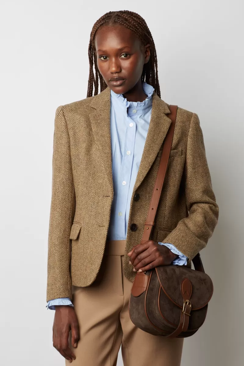 Virgin wool herringbone jacket - EDDIE | Gerard Darel Fashion