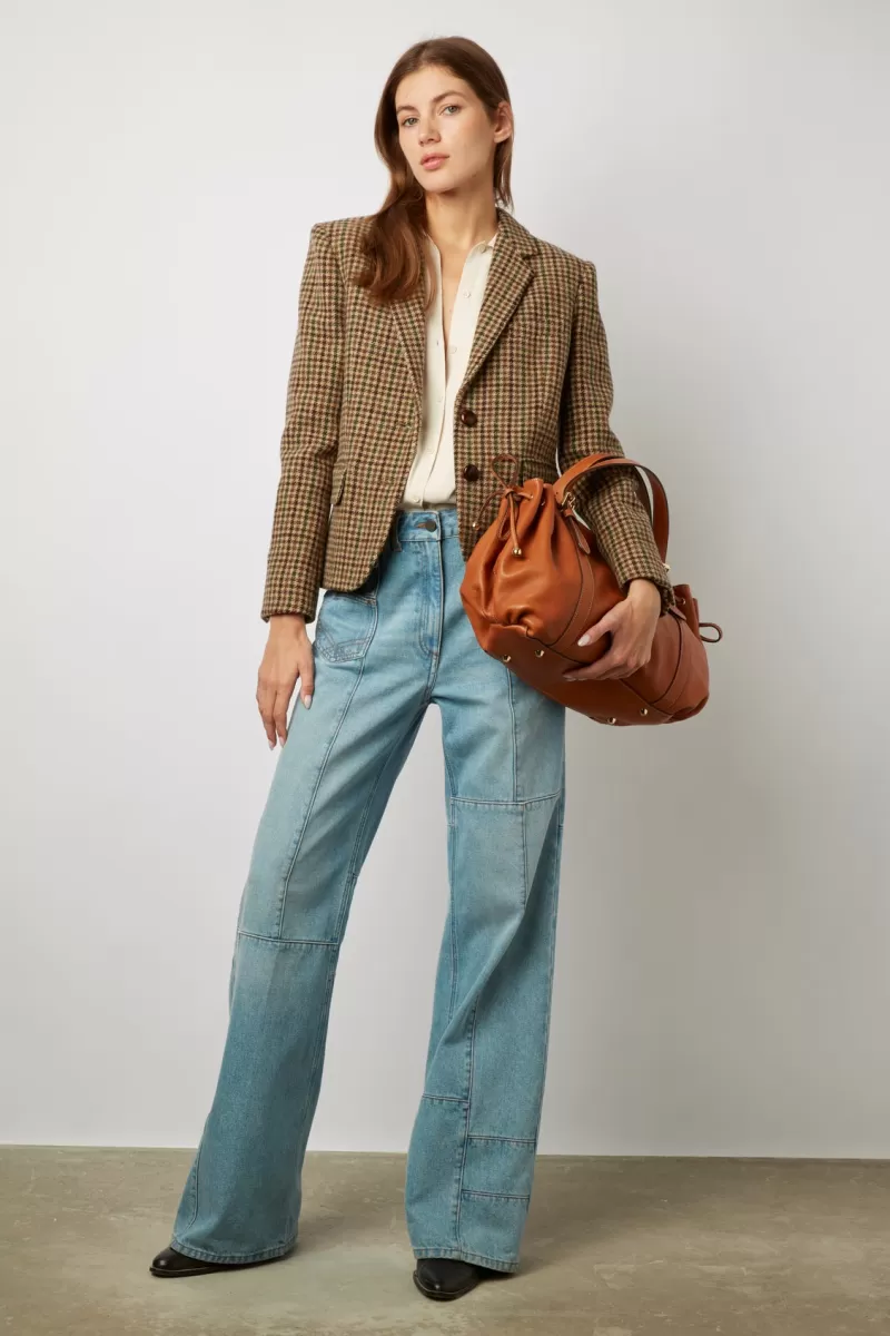 Virgin wool small check jacket - NADEGE | Gerard Darel Hot