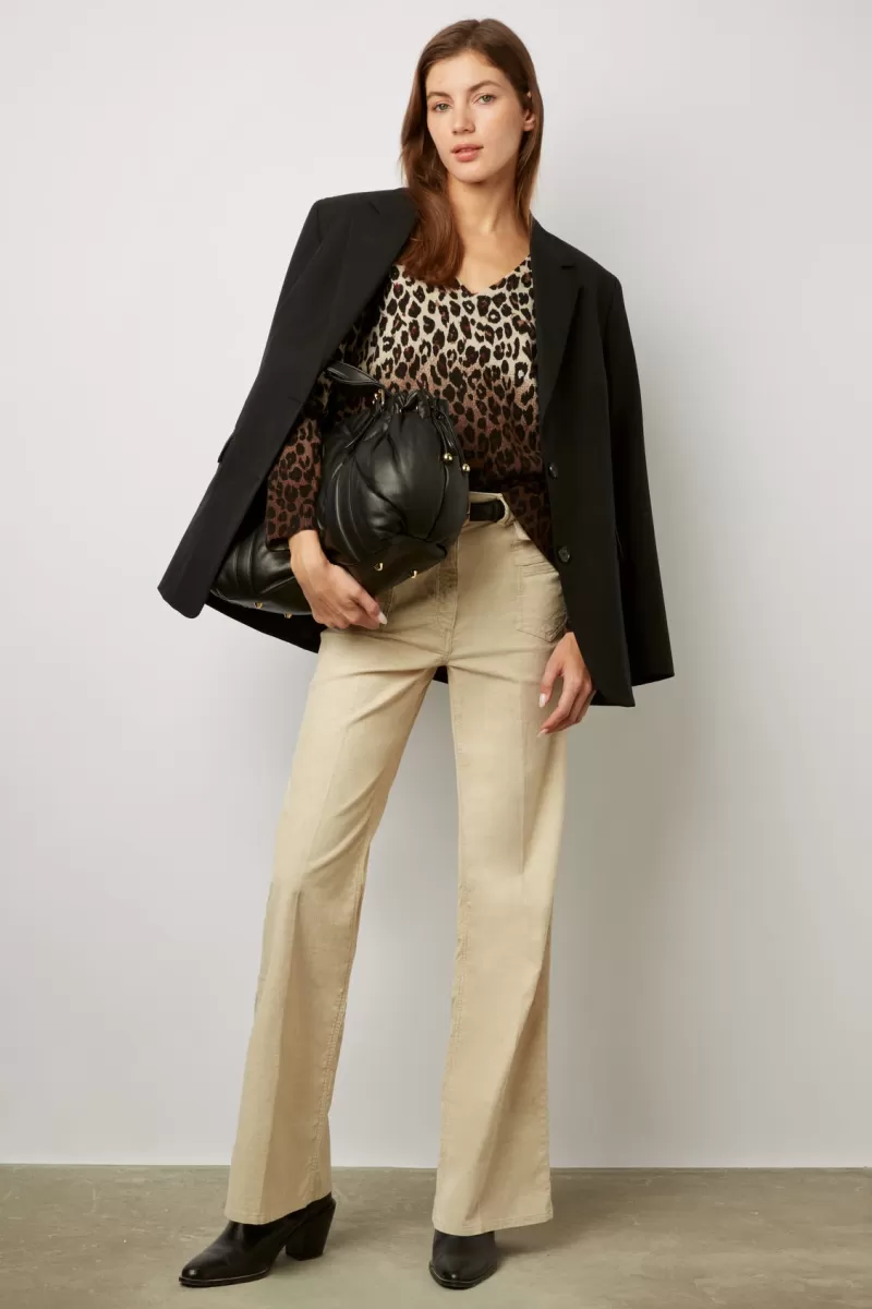 V-neck gradient leopard print wool sweater - LAVINIA | Gerard Darel Cheap