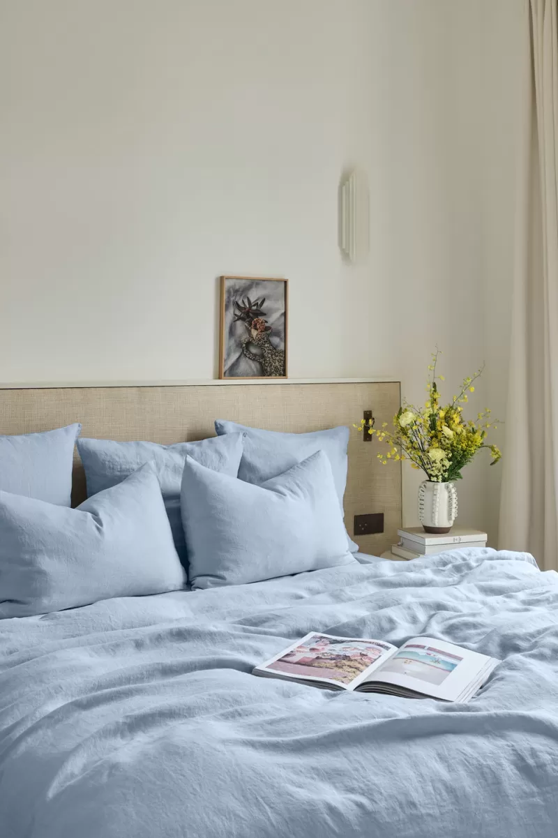 Washed linen duvet cover - sky | Gerard Darel Flash Sale