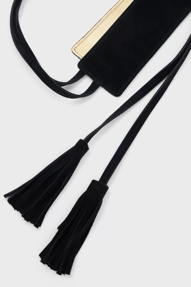 Wide belt in suede leather - ORNA | | Gerard Darel Online