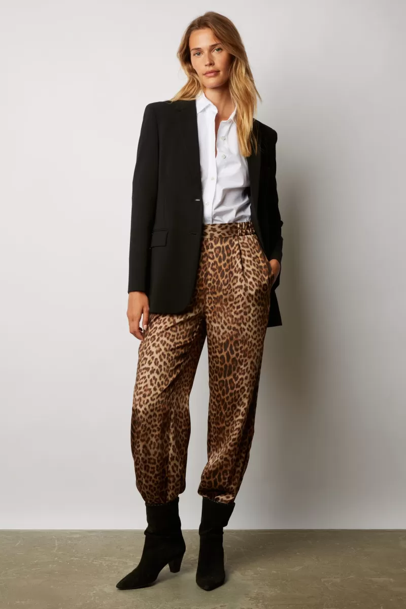 Wide-leg leopard print pants - DAIANA | Gerard Darel Shop