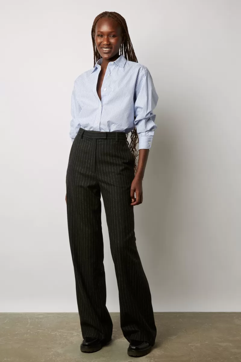 Wide-leg striped flannel pants - DALI | Gerard Darel Cheap
