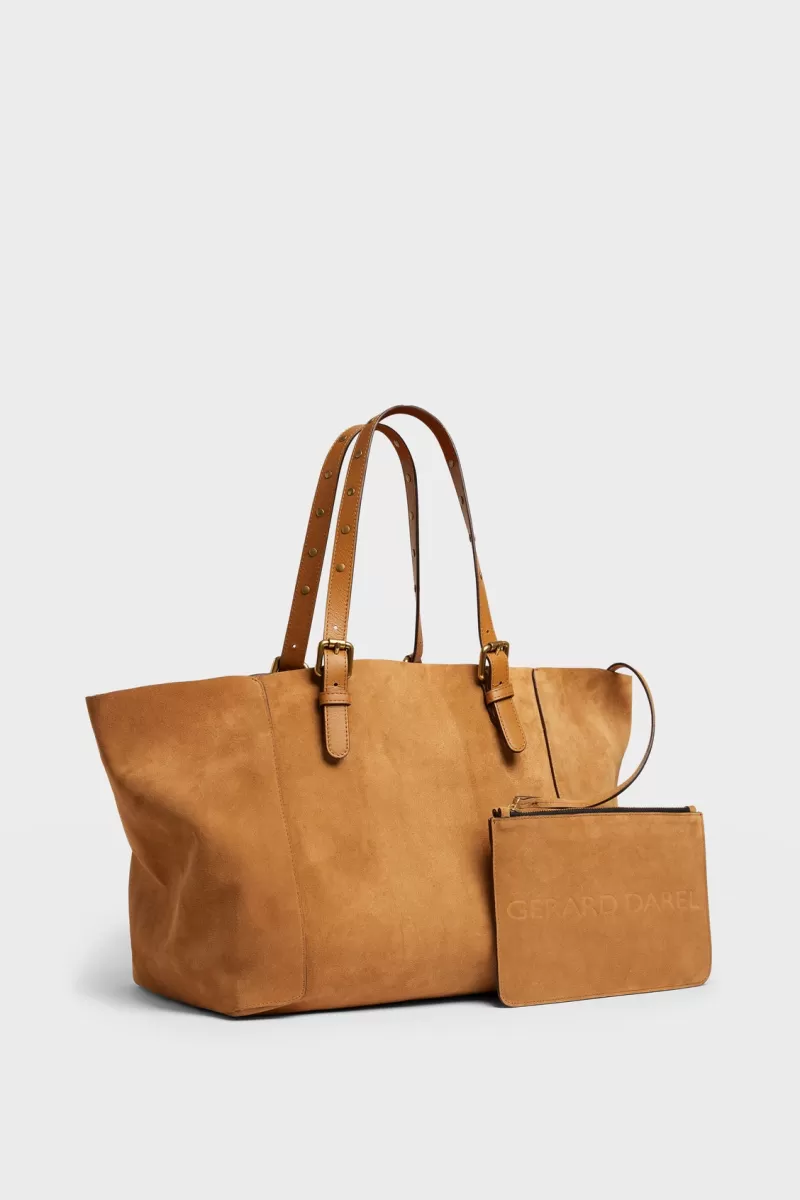 Women's suede leather tote SIMPLE BAG | | Gerard Darel Discount