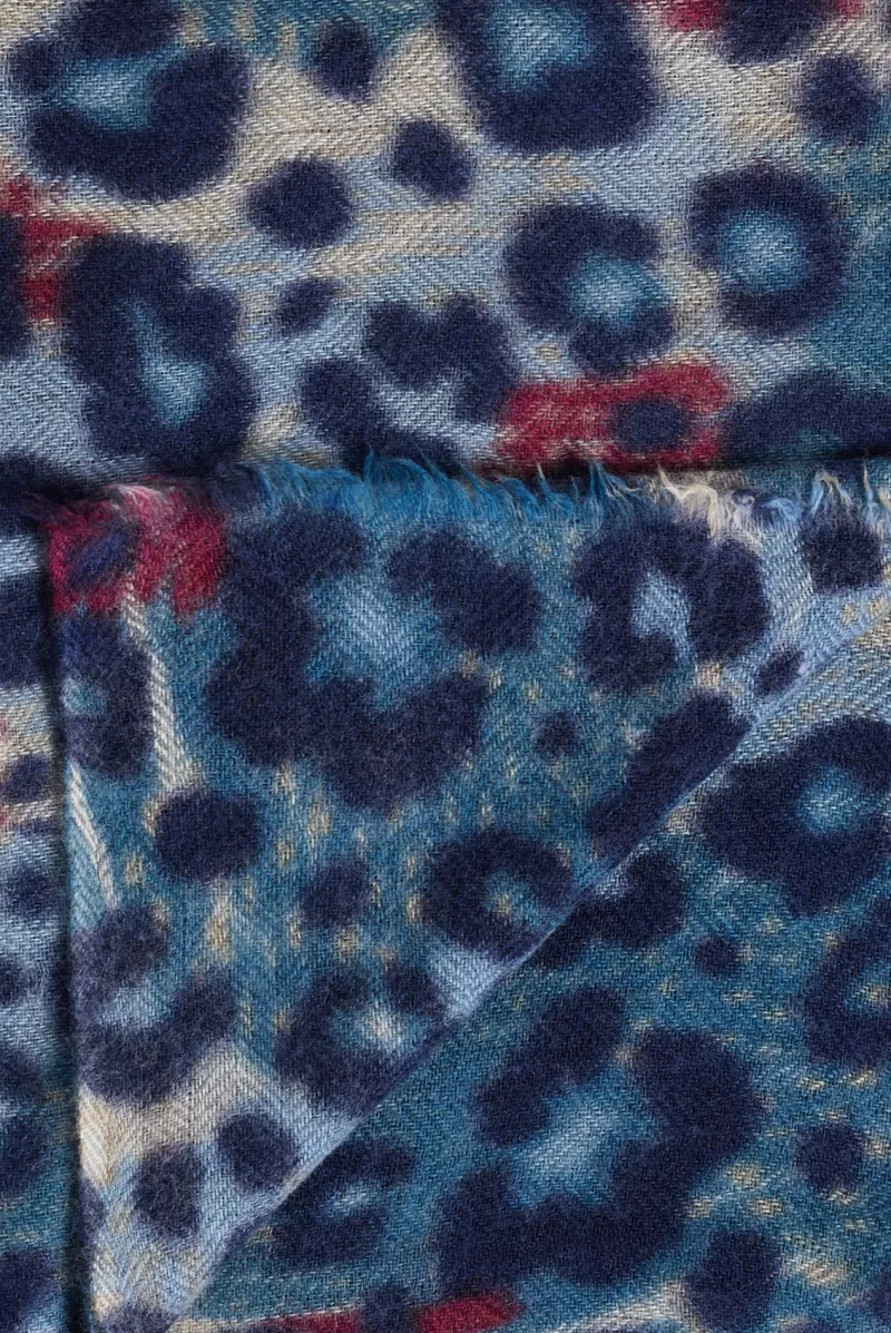Wool and cashmere multico leopard scarf - GYSLAINE | Gerard Darel Clearance