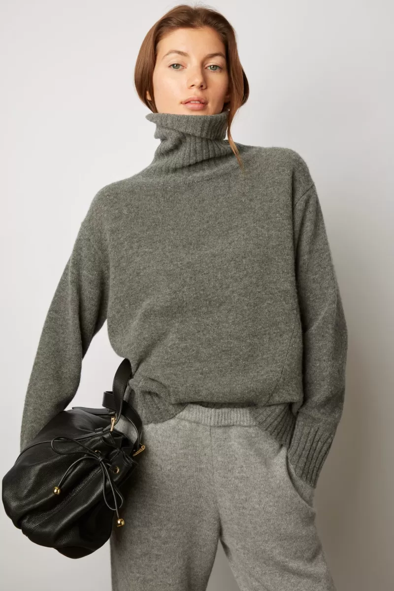 Wool and cashmere turtleneck sweater - LEANA | Gerard Darel Discount