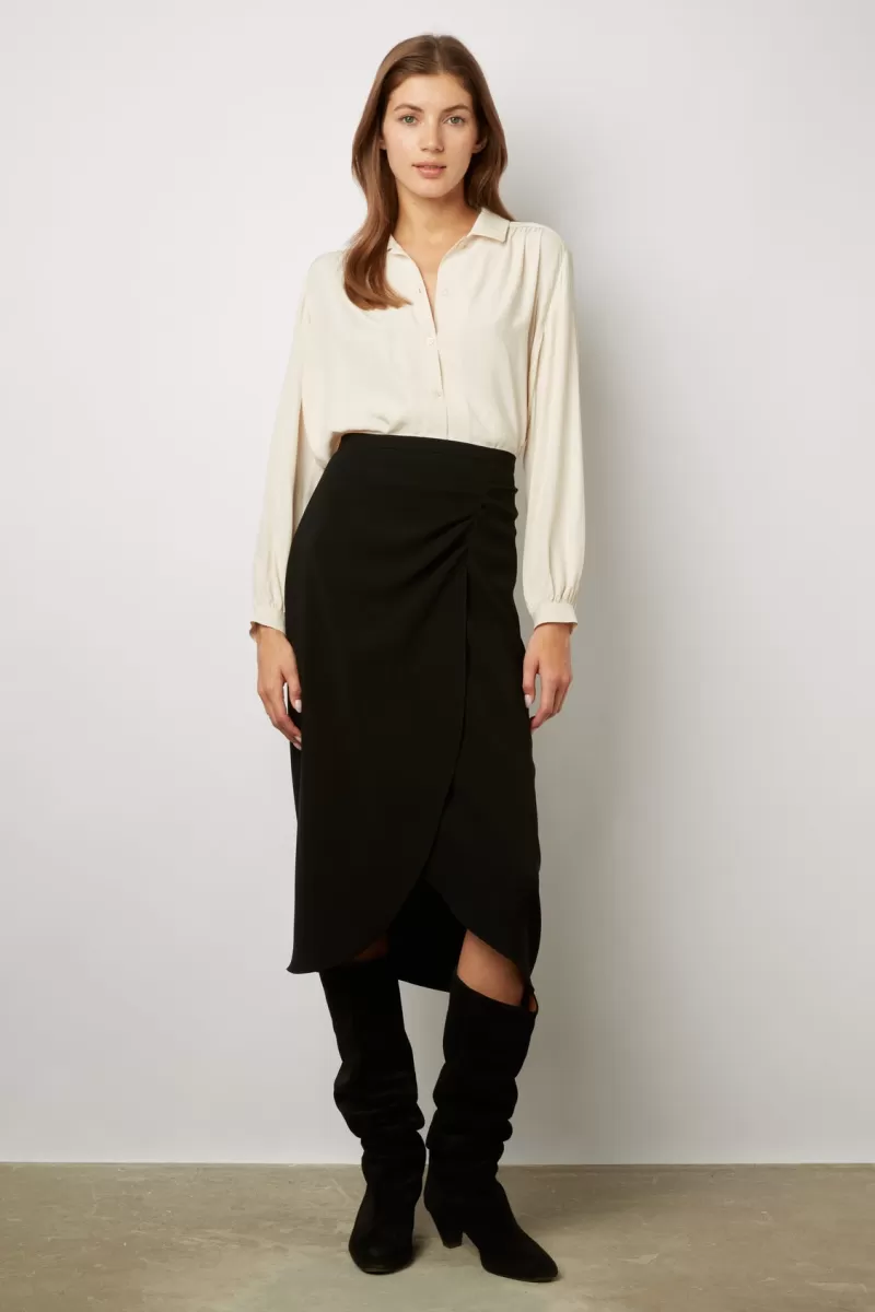 Wrap style crepe straight skirt - BERTILLE | Gerard Darel Cheap